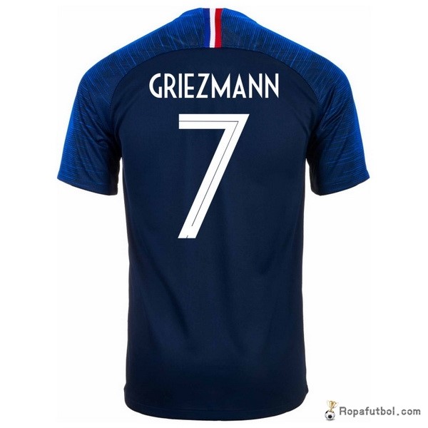 Camiseta Francia Replica Primera Ropa Griezmann 2018 Azul